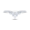 Thumbnail Image 3 of Now + Forever Lab-Grown Diamonds Pear, Marquise & Round-Cut Chevron Anniversary Ring 1/3 ct tw 14K White Gold