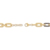 Thumbnail Image 3 of STUDIO BY KAY Blue Lab-Created Sapphire Link Bracelet 24K Yellow Gold Vermeil Sterling Silver 7.5"