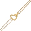 Thumbnail Image 2 of STUDIO BY KAY Heart Link Layered Bracelet 24K Yellow Gold Vermeil Sterling Silver 7.5"