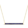 Thumbnail Image 1 of STUDIO BY KAY Blue Lab-Created Sapphire Bar Necklace 24K Yellow Gold Vermeil Sterling Silver 18"