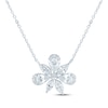 Thumbnail Image 1 of Monique Lhuillier Bliss Marquise, Pear & Round-Cut Lab-Grown Diamond Cluster Necklace 1 ct tw Platinum-Plated Sterling Silver 18"