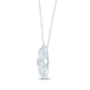 Thumbnail Image 3 of Monique Lhuillier Bliss Marquise, Pear & Round-Cut Lab-Grown Diamond Cluster Necklace 1 ct tw Platinum-Plated Sterling Silver 18"