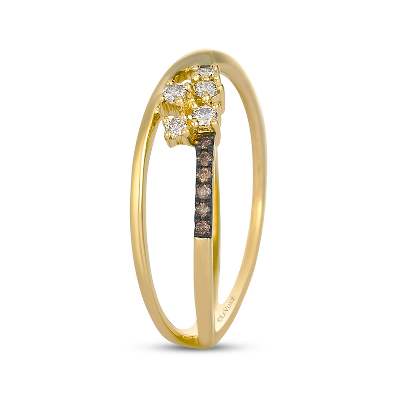 Main Image 2 of Le Vian Desert Diamonds Crossover Ring 1/5 ct tw 14K Honey Gold