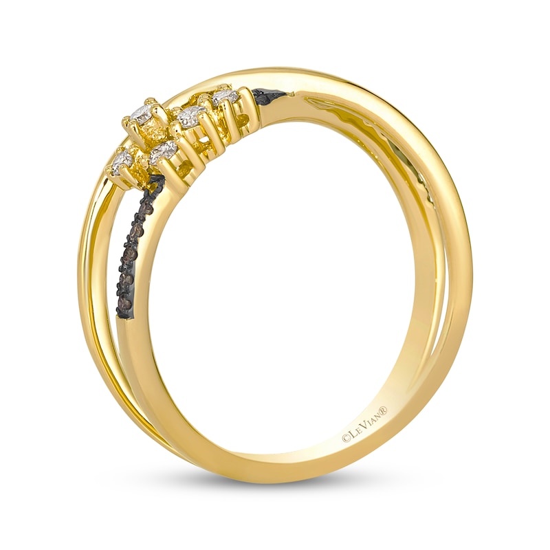 Main Image 3 of Le Vian Desert Diamonds Crossover Ring 1/5 ct tw 14K Honey Gold