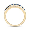 Thumbnail Image 3 of Now + Forever Blue Sapphire & Diamond Anniversary Ring 1/2 ct tw 10K Yellow Gold