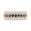 Thumbnail Image 4 of Now + Forever Blue Sapphire & Diamond Anniversary Ring 1/2 ct tw 10K Yellow Gold