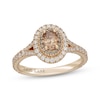Thumbnail Image 1 of Neil Lane Desert Diamonds Oval-Cut Double Halo Engagement Ring 1 ct tw 14K Yellow Gold