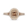 Thumbnail Image 3 of Neil Lane Desert Diamonds Oval-Cut Double Halo Engagement Ring 1 ct tw 14K Yellow Gold