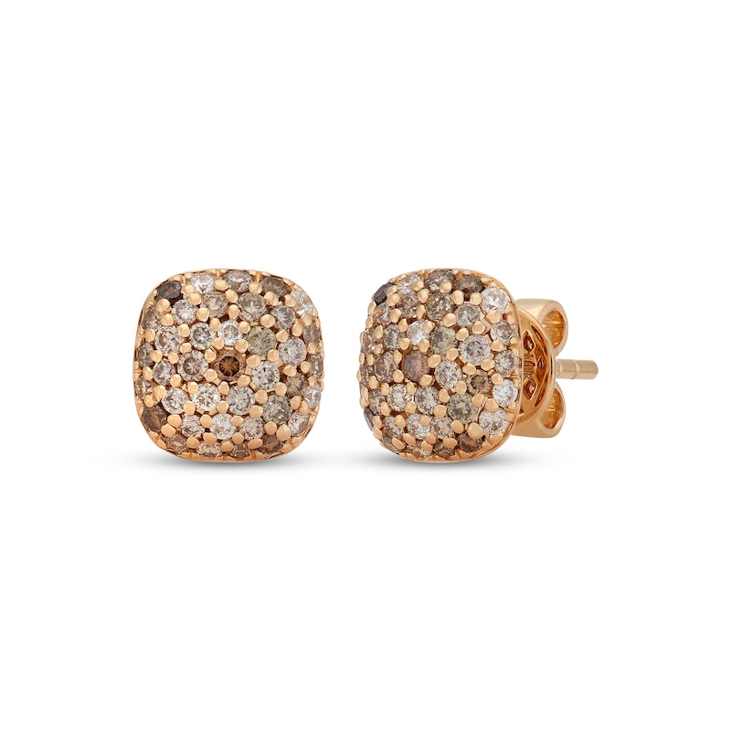 Main Image 1 of Neil Lane Desert Diamonds Cushion-Shaped Stud Earrings 3/4 ct tw 10K Yellow Gold