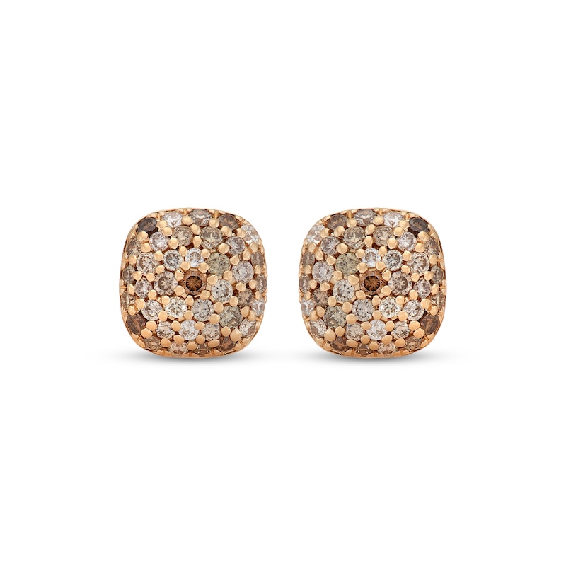 Main Image 2 of Neil Lane Desert Diamonds Cushion-Shaped Stud Earrings 3/4 ct tw 10K Yellow Gold