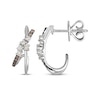 Thumbnail Image 3 of Le Vian Desert Diamonds Crossover J-Hoop Earrings 1/5 ct tw 14K Vanilla Gold