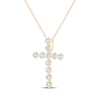 Thumbnail Image 3 of Kay Signature Collection Lab-Grown Diamond Cross Necklace 1 ct tw 10K Yellow Gold 18"