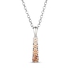 Thumbnail Image 1 of Le Vian Desert Diamonds Chocolate Ombré Drop Necklace 3/8 ct tw 14K Vanilla Gold 19"