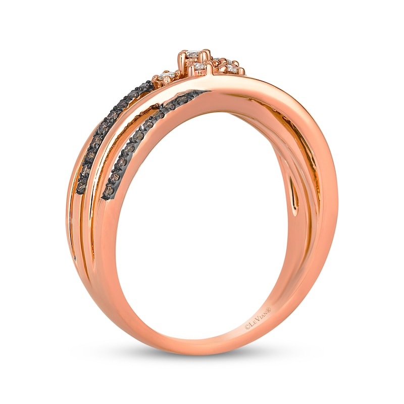 Main Image 3 of Le Vian Desert Diamonds Crossover Ring 1/3 ct tw 14K Strawberry Gold