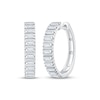 Thumbnail Image 1 of KAY Lab-Grown Diamonds Baguette-Cut Hoop Earrings 1/2 ct tw 10K White Gold