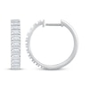 Thumbnail Image 3 of KAY Lab-Grown Diamonds Baguette-Cut Hoop Earrings 1/2 ct tw 10K White Gold