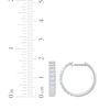 Thumbnail Image 4 of KAY Lab-Grown Diamonds Baguette-Cut Hoop Earrings 1/2 ct tw 10K White Gold