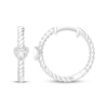 Thumbnail Image 1 of KAY Lab-Grown Diamonds Heart Rope-Twist Hoop Earrings 1/6 ct tw 10K White Gold