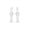 Thumbnail Image 2 of KAY Lab-Grown Diamonds Heart Rope-Twist Hoop Earrings 1/6 ct tw 10K White Gold