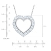 Thumbnail Image 5 of KAY Lab-Grown Diamonds Heart Outline Necklace 1 ct tw Sterling Silver 18"