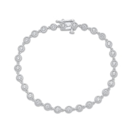 KAY Lab-Grown Diamonds Bezel-Set Line Bracelet 1-1/2 ct tw Sterling Silver 7"