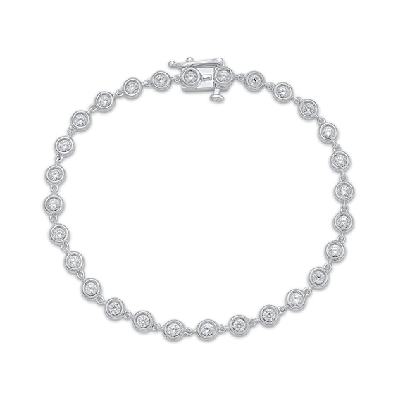 KAY Lab-Grown Diamonds Bezel-Set Line Bracelet 1-1/2 ct tw Sterling Silver 7"