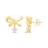 Thumbnail Image 3 of KAY Lab-Grown Diamonds Heart-Shaped Half-Bow Stud Earrings 1/10 ct tw 10K Yellow Gold