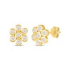 Thumbnail Image 1 of KAY Lab-Grown Diamonds Bezel-Set Flower Stud Earrings 1/5 ct tw 10K Yellow Gold