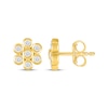 Thumbnail Image 3 of KAY Lab-Grown Diamonds Bezel-Set Flower Stud Earrings 1/5 ct tw 10K Yellow Gold