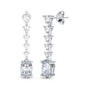 Thumbnail Image 1 of THE LEO Legacy Lab-Grown Diamond Oval & Round-Cut Drop Earrings 1-3/8 ct tw 14K White Gold