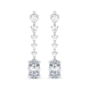 Thumbnail Image 2 of THE LEO Legacy Lab-Grown Diamond Oval & Round-Cut Drop Earrings 1-3/8 ct tw 14K White Gold
