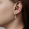 Thumbnail Image 4 of THE LEO Legacy Lab-Grown Diamond Oval & Round-Cut Drop Earrings 1-3/8 ct tw 14K White Gold