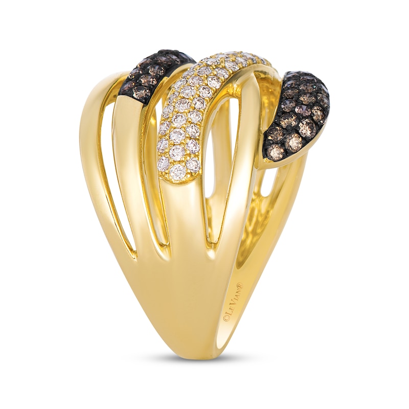 Main Image 2 of Le Vian Couture Diamond Crossover Ring 7/8 ct tw 14K Honey Gold