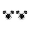 Thumbnail Image 2 of Disney Treasures Mickey Mouse Black Onyx & Black Diamond Stud Earrings 1/20 ct tw Sterling Silver