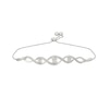 Thumbnail Image 1 of Diamond Accent Swirl Bolo Bracelet Sterling Silver 9.5"