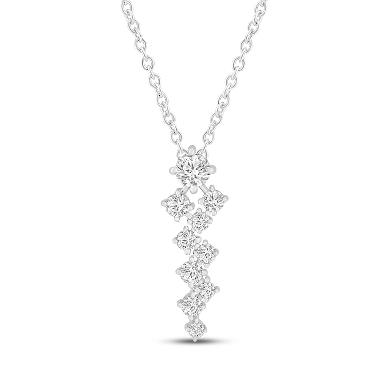 Main Image 1 of JOUJE Collection Lab-Grown Diamond Necklace 1/4 ct tw Sterling Silver 18"
