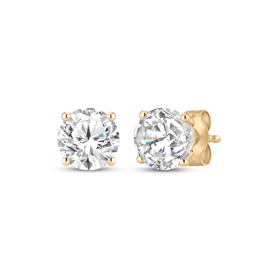 KAY Lab-Grown Diamonds Certified Solitaire Stud Earrings 1 ct tw 10K Yellow Gold (F/VS2)