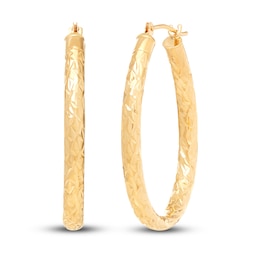 Hoop Earrings 14K Yellow Gold 28mm