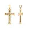 Thumbnail Image 0 of Diagonal Diamond-cut Cross Charm 14K Yellow Gold