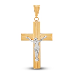 Crucifix Charm 14K Two-Tone Gold