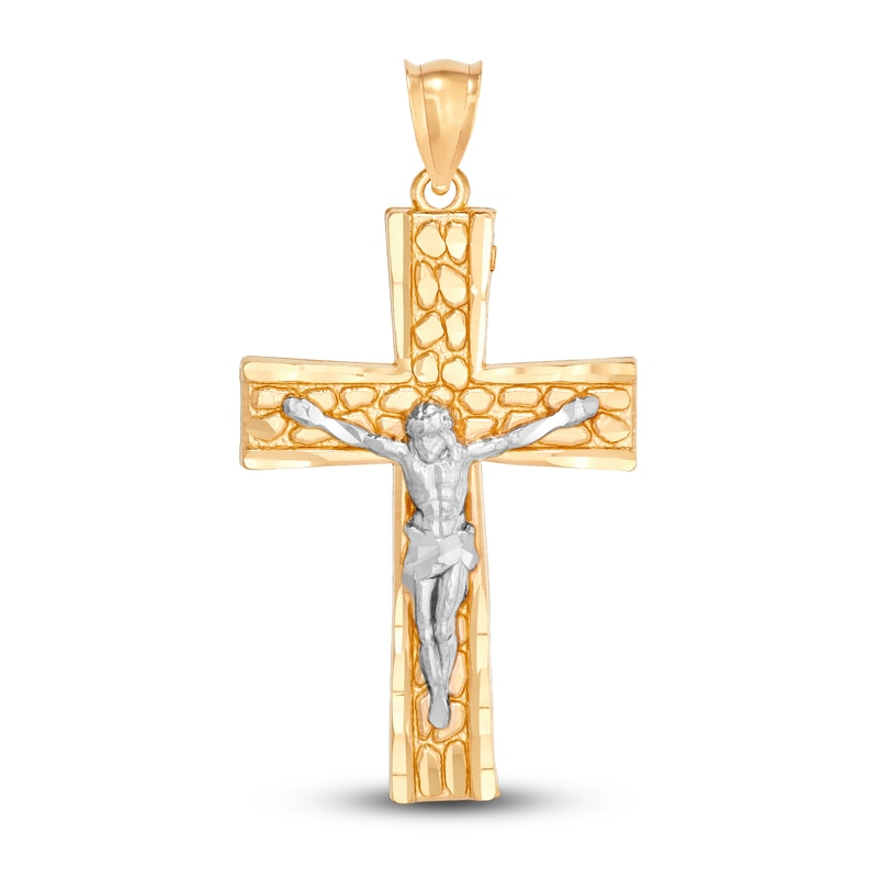 Crucifix Charm 14K Two-Tone Gold