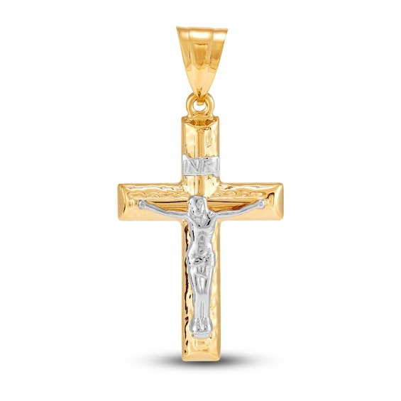Crucifix Charm 14K Two-Tone Gold
