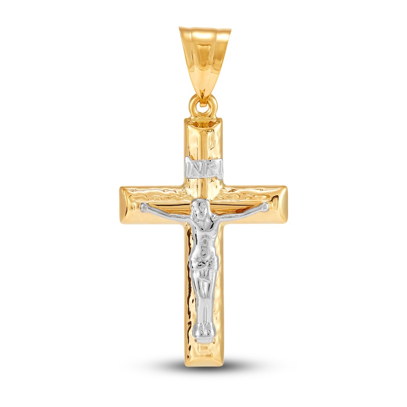 Main Image 1 of Crucifix Charm 14K Two-Tone Gold