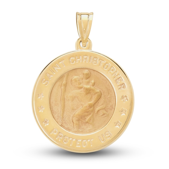 Kay Saint Christopher Medallion Charm 14K Yellow Gold