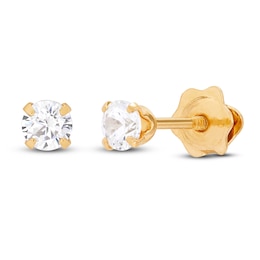 Children's Cubic Zirconia Stud Earrings 14K Yellow Gold