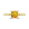 Thumbnail Image 3 of Cushion-Cut Citrine & Diamond Accent Ring 10K Yellow Gold