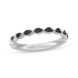 Neil Lane Black Diamond Anniversary Ring 1/10 ct tw 14K White Gold