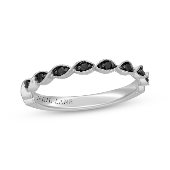 Neil Lane Black Diamond Anniversary Ring 1/10 ct tw 14K White Gold