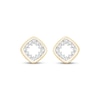 Thumbnail Image 2 of Diamond Mini Open Cushion-Shaped Stud Earrings 1/6 ct tw 10K Yellow Gold