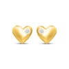 Thumbnail Image 2 of Diamond Puff Heart Stud Earrings 1/20 ct tw 10K Yellow Gold 18"